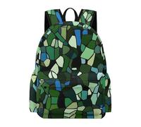 TPISLI Sac Collège Motif Bloc de Pierre Garçon Fille 8-11 Ans Cartable Teal Turquoise CE1 CE2 CM1 Sac à Dos Imperméable Grand Format pour Cours Sorties Loisirs, Backpack Usage Quotidien et Sorties