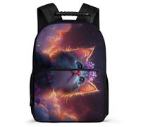 TPISLI Sac d'École Chat Enfants 7-11 Ans Sac Collège Animal Chaton Design pour Filles Garçons CE2 CM1 Bookbag, Léger Durable Tissu 1680D Voyage Quotidien