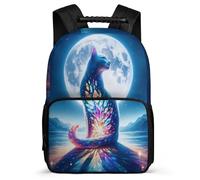 TPISLI Sac d'École Chat Fashion pour Garçons Filles 6-11 Ans Sac d'École Animal Chaton École Primaire School Bag, Tissu 1680D Dos Rembourré Cadeau Anniversaire