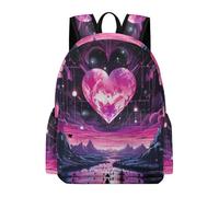 TPISLI Sac d'École Cœurs Garçon 11 Ans Sac à Dos Amour Cœurs Fille CM2 Cartable Léger Imperméable pour Voyage Cours et Cadeau d'Anniversaire, Backpack Usage Quotidien