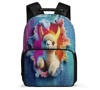 TPISLI Sac d'École Design Alpaga Enfants 5-10 Ans Sac à Dos Animal 3D Imprimé pour Garçons CE2 CM1 Daypack, Dos Rembourré Poches Latérales Promenade Randonnée