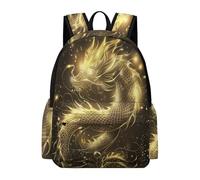 TPISLI Sac d'École Design Dragon Garçon Fille 9-14 Ans Sac à Dos Style Chinois Primaire CE1 CE2 Cartable Léger Grand Format pour Cours Sorties Loisirs, Daypack Rentrée Scolaire et Cadeau
