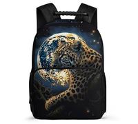 TPISLI Sac d'École Design Guépard pour Fille Garçon 7-11 Ans, Sac à Dos Léopard Animal Cartable Scolaire, Bookbag, Léger Durable, Poches Latérales, Voyage Quotidien