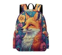 TPISLI Sac d'École Design Renard Fille Garçon 9-13 Ans Cartable Animal Renard CE1 CE2 CM1 Sac à Dos Grand Format Durable pour École Voyage Promenade, Backpack Usage Quotidien et Sorties