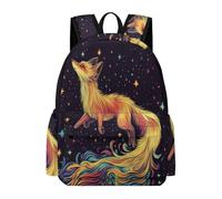 TPISLI Sac d'École Design Renard Fille Garçon 9-13 Ans Cartable Illustration Animal Primaire Sac à Dos Imperméable Grand Format pour École Voyage Promenade, Backpack Usage Quotidien et Sorties