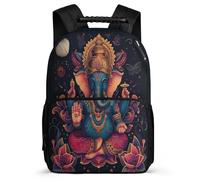 TPISLI Sac d'École Éléphant pour Filles Garçons CE1 CE2 Sac Scolaire Buddha Lotus 7-11 Ans School Bag, Détails en Feutre Poches Latérales Loisirs Sorties