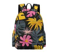 TPISLI Sac d'École Feuilles Coloré Fille CM1 Cartable Thème Plante Enfants CM2 11 Ans Daypack Grand Léger Promenade Randonnée Usage Quotidien Sorties Loisirs Randonnée