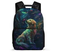 TPISLI Sac d'École Golden Retriever Chien Enfants 7-11 Ans Sac Scolaire Chiot pour Élèves École Primaire School Bag, Léger Durable Dos Rembourré Cadeau Anniversaire