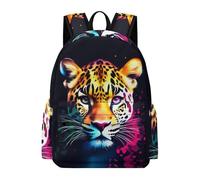 TPISLI Sac d'École Guépard Animal Garçon CE2 Sac d'École Léopard Fille 9 Ans School Bag Léger Scolaire Cadeau de Rentrée Voyage Sorties Loisirs École Voyage Promenade