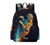 TPISLI Sac d'École Guépard Garçon CE2 Sac d'École Animal Léopard Fille 9 Ans School Bag Léger Scolaire Cadeau de Rentrée Voyage Sorties Loisirs École Voyage Promenade