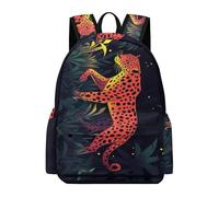 TPISLI Sac d'École Guépard Imprimé Filles Cartable Animal Garçons 11 Ans CM2 Sac Scolaire Léger Imperméable pour Rentrée Scolaire Loisirs et Sorties Usage Quotidien, School Bag