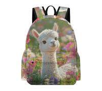 TPISLI Sac d'École Illustration Alpaga Garçons et Filles 8-12 Ans Sac à Dos Animal Lama CE2 CM1 Léger Durable À la Mode pour École Promenade Voyage Loisirs Usage Quotidien Rentrée Scolaire