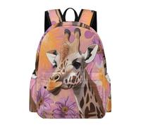 TPISLI Sac d'école Illustration girafe Sac à dos Garçons Sac à dos Enfants 9 ans, Sac à dos d'école léger pour filles de 1ère à 5e année, Cartable Thème animal Pour l'école Voyage, Style, 42 x 30 x 15