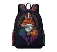 TPISLI Sac d'École Imprimé Renard pour Garçon et Fille 9-14 Ans Sac à Dos Design Animal CE2 CM1 Cartable Imperméable Durable pour Cours Sorties Loisirs, Daypack Rentrée Scolaire et Cadeau