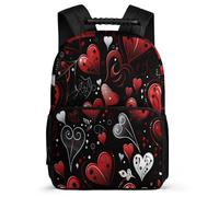 TPISLI Sac d'École Love Cœurs pour Filles Garçons 8-12 Ans Sac à Dos Cœurs Cours Primaire Daypack, Détails en Feutre Poches Latérales Loisirs Sorties