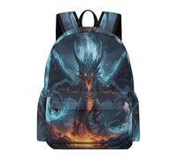 TPISLI Sac d'École Maléfique Dragon Garçons et Filles 9 Ans Sac à Dos Dragon CM1 CM2 Grand Format Durable pour Cours Randonnée Voyage et Usage Quotidien Rentrée Scolaire