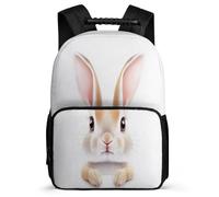 TPISLI Sac d'École Mignon Lapin pour Filles 6-10 Ans, Sac à Dos Animal Lapin Cartable Scolaire, Bookbag, Léger Durable, Poches Latérales, Voyage Quotidien