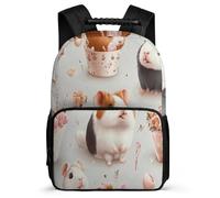 TPISLI Sac d'École Mignon Néerlandais Cochon pour Élèves 7-12 Ans, Sac à Dos Cochon d'Inde Cartable Scolaire, Daypack, Tissu 1680D, Détails en Feutre, Rentrée Voyage