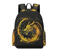 TPISLI Sac d'École Motif Dragon Fille Garçon 9-13 Ans Cartable Style Chinois Primaire Sac à Dos Imperméable Grand Format pour École Voyage Promenade, Backpack Usage Quotidien et Sorties