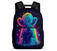TPISLI Sac d'École Motif Highland Vache pour Garçons Filles 6-10 Ans, Sac à Dos Kawaii Bovin Cartable Scolaire, School Bag, Léger Durable, Poches Latérales, Voyage Quotidien