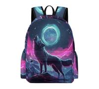 TPISLI Sac d'École Motif Howling Loups Fille CM1 Sac Scolaire Loup Garçons CE2 CM2 Backpack Grand Léger Voyage Loisirs École Voyage Promenade Usage Quotidien Randonnée