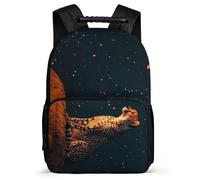 TPISLI Sac d'École Motif Léopard pour Fille Garçon 7-11 Ans, Sac à Dos Guépard Animal Cartable Scolaire, Bookbag, Léger Durable, Poches Latérales, Voyage Quotidien