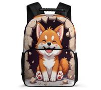 TPISLI Sac d'École Motif Mignon Chiot pour Garçon Fille 5-10 Ans, Sac à Dos Imprimé Chien Cartable Scolaire, Backpack, Tissu 1680D, Détails en Feutre, Rentrée Voyage