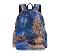 TPISLI Sac d'École Neige Scène Garçons et Filles 14 Ans Sac à Dos Beau Paysage CE2 CM1 CM2 Grand Format Durable pour Cours Randonnée Voyage et Usage Quotidien Rentrée Scolaire