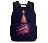 TPISLI Sac d'École Noël Arbre Design pour Filles Garçons Cours Primaire Sac Scolaire Noël Thème 6-10 Ans Daypack, Détails en Feutre Dos Rembourré Cadeau Anniversaire