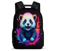 TPISLI Sac d'École Panda pour Garçon Fille 8-12 Ans Sac Scolaire Mignon Animal École Primaire Bookbag, Poches Latérales Tissu 1680D Voyage Quotidien