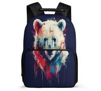 TPISLI Sac d'École Polar Ours Enfants 5-10 Ans Cartable Animal Ours pour Garçons Filles École Primaire School Bag, Poignée Solide Détails en Feutre Promenade Randonnée