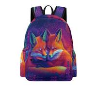 TPISLI Sac d'École Renard Couples Garçon Fille 9-14 Ans Sac à Dos Motif Animal Primaire CE1 CE2 Cartable Léger Grand Format pour Cours Sorties Loisirs, Daypack Rentrée Scolaire et Cadeau