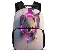 TPISLI Sac Imprimé Mignon Koala 3D pour Garçons Cours Primaire, Sac à Dos Thème Animalier Cartable Enfants, Backpack, Promenade Randonnée, Usage Quotidien, Cadeau