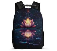 TPISLI Sac Lotus Fleurs pour Garçons Filles École Primaire, Sac à Dos Fleur Cartable Enfants, School Bag, Dos Rembourré, Poignée Solide, Loisirs Sorties