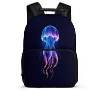 TPISLI Sac Méduse pour Filles Garçons 5-10 Ans Sac à Dos Sea Creature Cours Primaire School Bag, Poches Latérales Détails en Feutre Voyage Quotidien