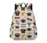 TPISLI Sac Remise de Diplôme Fille CM1 Cartable Drapeau Pays-Bas Enfants CM2 11 Ans Daypack Grand Léger Promenade Randonnée Usage Quotidien Sorties Loisirs Randonnée