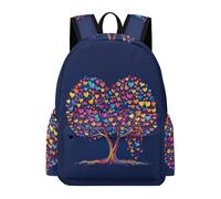 TPISLI Sac Scolaire Arbre de Cœurs Fille Garçon 9 Ans Cartable Coloré Botanique Primaire CE1 CE2 Sac à Dos Imperméable Durable pour École Voyage Promenade, School Bag Rentrée Scolaire et Cadeau