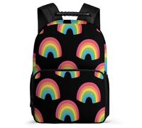 TPISLI Sac Scolaire Arc-en-ciel pour Filles Garçons École Primaire Cartable Colorful 6-10 Ans Daypack, Détails en Feutre Poignée Solide Cadeau Anniversaire