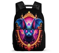TPISLI Sac Scolaire Bat Design pour Filles 6-10 Ans Sac d'École Gothic Thème Cours Primaire Daypack, Détails en Feutre Poignée Solide Cadeau Anniversaire