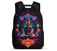 TPISLI Sac Scolaire Buddha Lotus pour Filles Garçons Cours Primaire Sac à Dos Buddhism 6-11 Ans Bookbag, Poignée Solide Dos Rembourré Cadeau de Rentrée