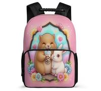 TPISLI Sac Scolaire Capybara pour Garçon Fille 7-12 Ans Sac Collège Animal Lapin École Primaire Bookbag, Poignée Solide Dos Rembourré Loisirs Sorties
