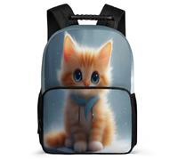TPISLI Sac Scolaire Chat Design Cours Primaire pour Garçons Sac d'École Chaton 6-11 Ans Daypack, Poches Latérales Dos Rembourré Promenade Randonnée