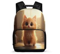 TPISLI Sac Scolaire Chat Motif pour Filles Garçons École Primaire Cartable Kawaii Chaton 6-10 Ans Daypack, Détails en Feutre Poignée Solide Cadeau Anniversaire