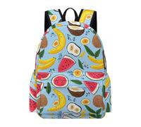 TPISLI Sac Scolaire Coloré Fruits Fille Garçon 9 Ans Cartable Motif Fruit CE2 CM1 Sac à Dos Léger Grand Format pour École Voyage Promenade, School Bag Rentrée Scolaire et Cadeau