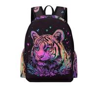 TPISLI Sac Scolaire Coloré Tigre Garçon Fille 7-12 Ans Cartable Animal Tigre Primaire CE2 Grand Format Léger Durable pour École Rentrée Scolaire Voyage et Usage Quotidien