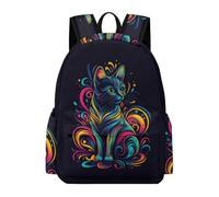 TPISLI Sac Scolaire Design Chaton Fille Garçon 9 Ans Cartable Imprimé Animal Chat Primaire CE1 CE2 Sac à Dos Imperméable Durable pour École Voyage Promenade, School Bag Rentrée Scolaire et Cadeau