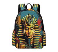 TPISLI Sac Scolaire Égyptien Pharaon Filles Sac à Dos Pharaon de Égypte Garçons 10 Ans CM1 CM2 Cartable Grand Durable pour Rentrée Scolaire Voyage et Cours, School Bag Usage Quotidien