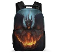 TPISLI Sac Scolaire Evil Dragon Design pour Garçons Filles CP CE1 Sac d'École Dragon 5-10 Ans Daypack, Poignée Solide Poches Latérales Cadeau de Rentrée