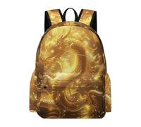 TPISLI Sac Scolaire Fille Garçon Illustration Dragon 12-15 Ans Cartable Style Chinois Élèves Primaire Sac à Dos Léger Imperméable pour École Voyage Promenade, Bookbag Rentrée Scolaire et Cadeau