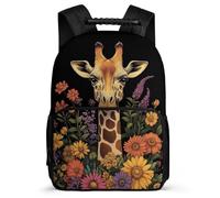 TPISLI Sac Scolaire Girafe École Primaire pour Garçons Filles Sac Collège Animal Thème 5-10 Ans School Bag, Dos Rembourré Détails en Feutre Cadeau Anniversaire